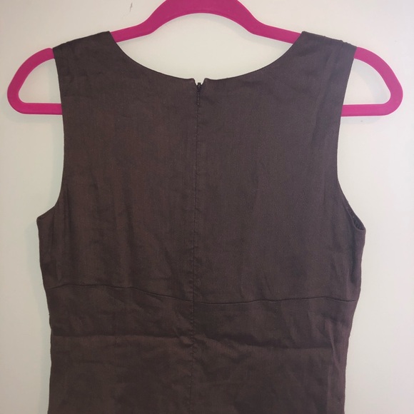 Brooks Brothers Brown Linen Dress size 6 - Picture 3 of 6